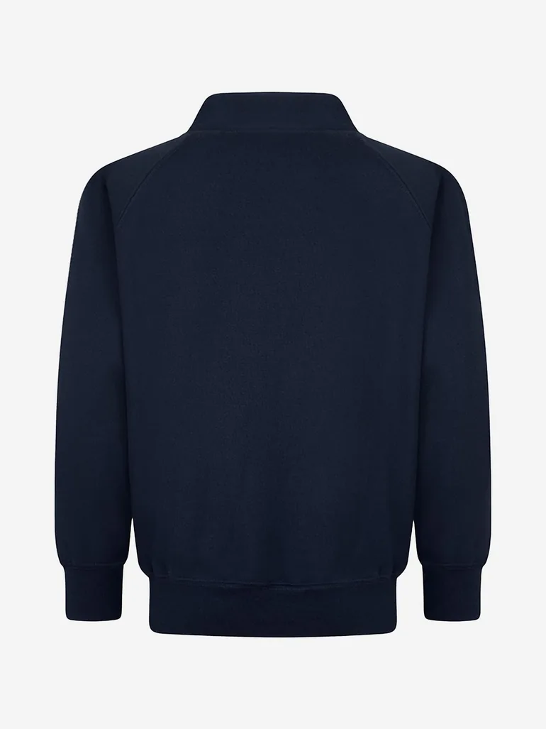Kids School Sweatshirt Cardigan in Navy - 1