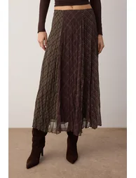 Khaki-Multicolor Skirt - 4