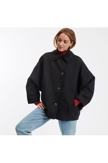 Recycled Short Buttoned Coat