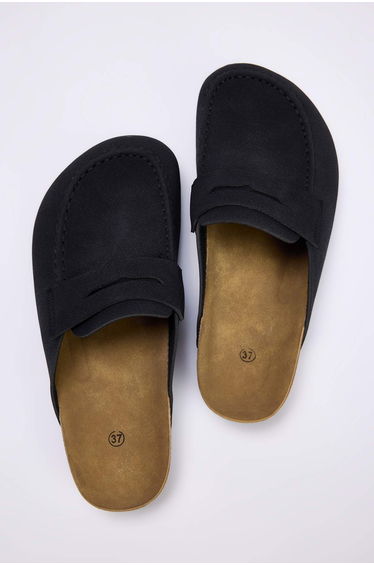 Black Women's Sabo Slippers