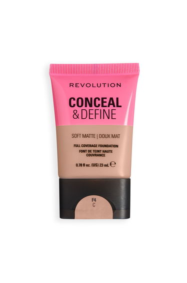 Revolution Conceal and Define Soft Matte Tube Foundation F4C
