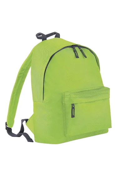 Bagbase Junior Fashion Backpack / Rucksack (14 Litres) - Lime/graphite