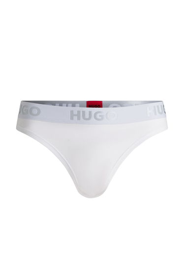 Women's Hugo Boss Sporty Logo Thong in White