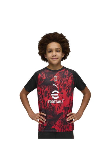 Puma Childrens/Kids Prematch 2025-26 AC Milan T-Shirt - Red/Black