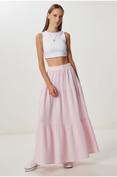 ISTANBUL High Waist A-Line Maxi Skirt