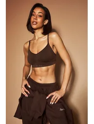 DSGN Studio Seamless Ruched Front Bralette - dark chocolate - 2