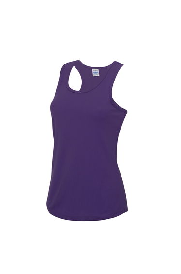 AWDis Just Cool Girlie Fit Sports Ladies Vest / Tank Top - Purple