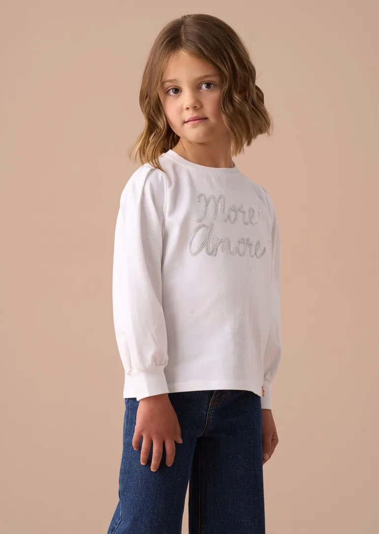 Erin White Sequin Slogan Top - 2