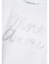 Erin White Sequin Slogan Top - 4