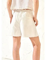 شورت آنجل آند روكيت دينيم باللون الكريمي - 2