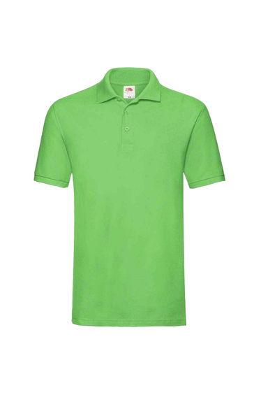 Fruit of the Loom Mens Premium Cotton Pique Polo Shirt - Lime