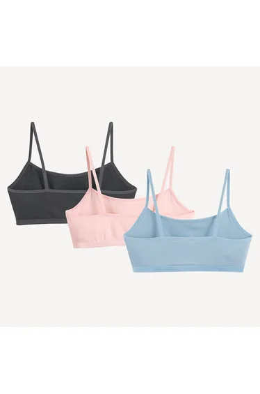 Pack of 3 Bralettes in Cotton