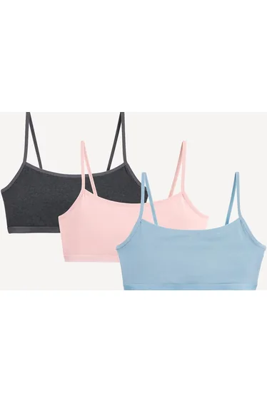Pack of 3 Bralettes in Cotton
