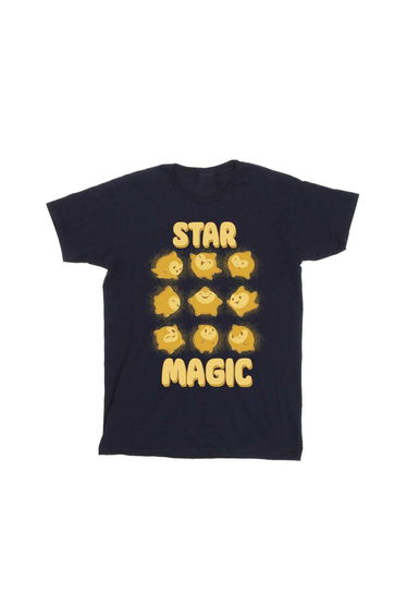 Wish Girls Star Magic Tile Cotton T-Shirt - Navy Blue