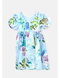 Aria Satin Print Dress - 4