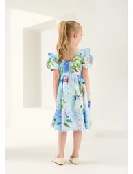 Aria Satin Print Dress - 1