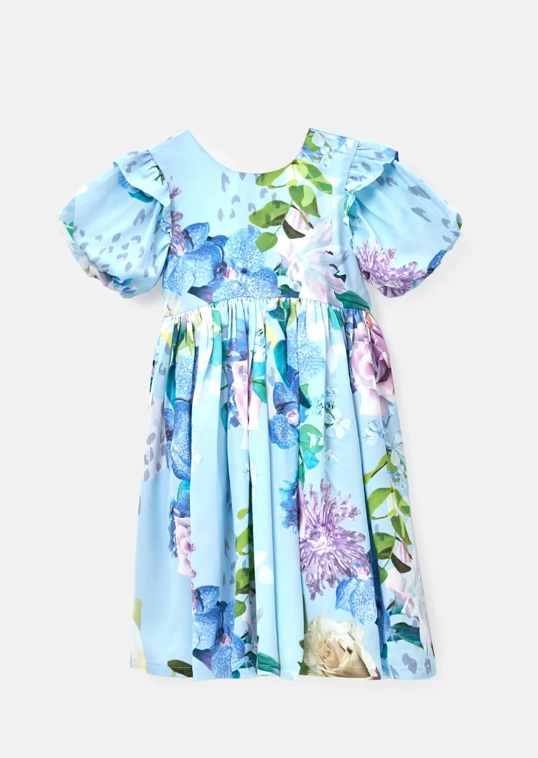 Aria Satin Print Dress - 3