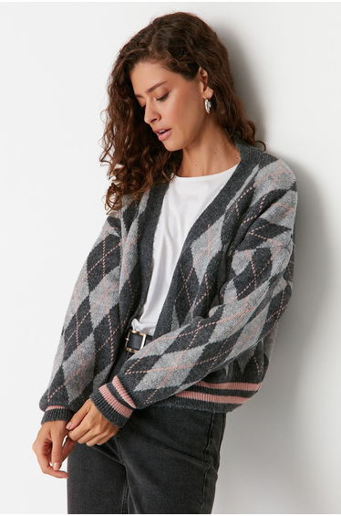 Cardigan - Gray - Regular fit