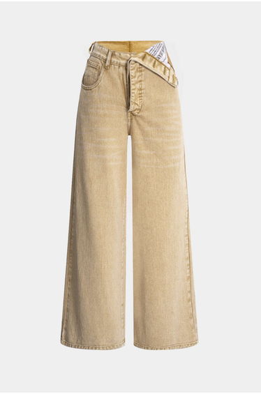 Denim Asymmetrical High Waist Jeans