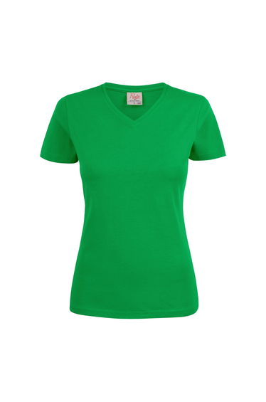 Printer Womens/Ladies V Neck T-Shirt - Fresh Green