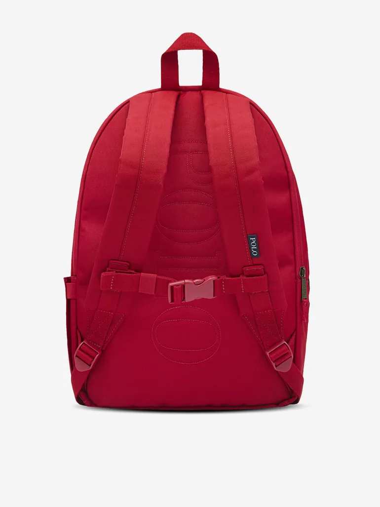 حقيبة ظهر أطفال بطبعة شعار لون أحمر - 45سم - 2