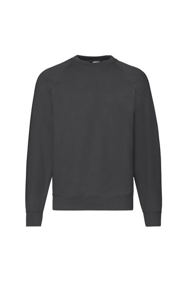 Fruit Of The Loom Mens Classic 80/20 Raglan Sweatshirt - Light Graphite