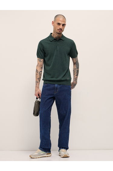 Men Cotton Solid Regular Fit Polo
