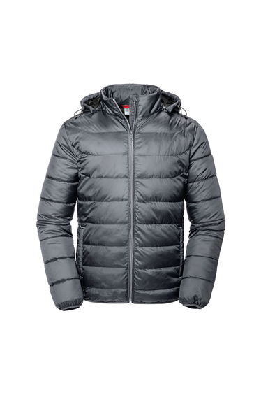 Russell Mens Nano Hooded Padded Jacket - Iron Grey