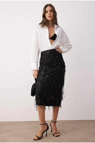 Fringed Sequin Detail