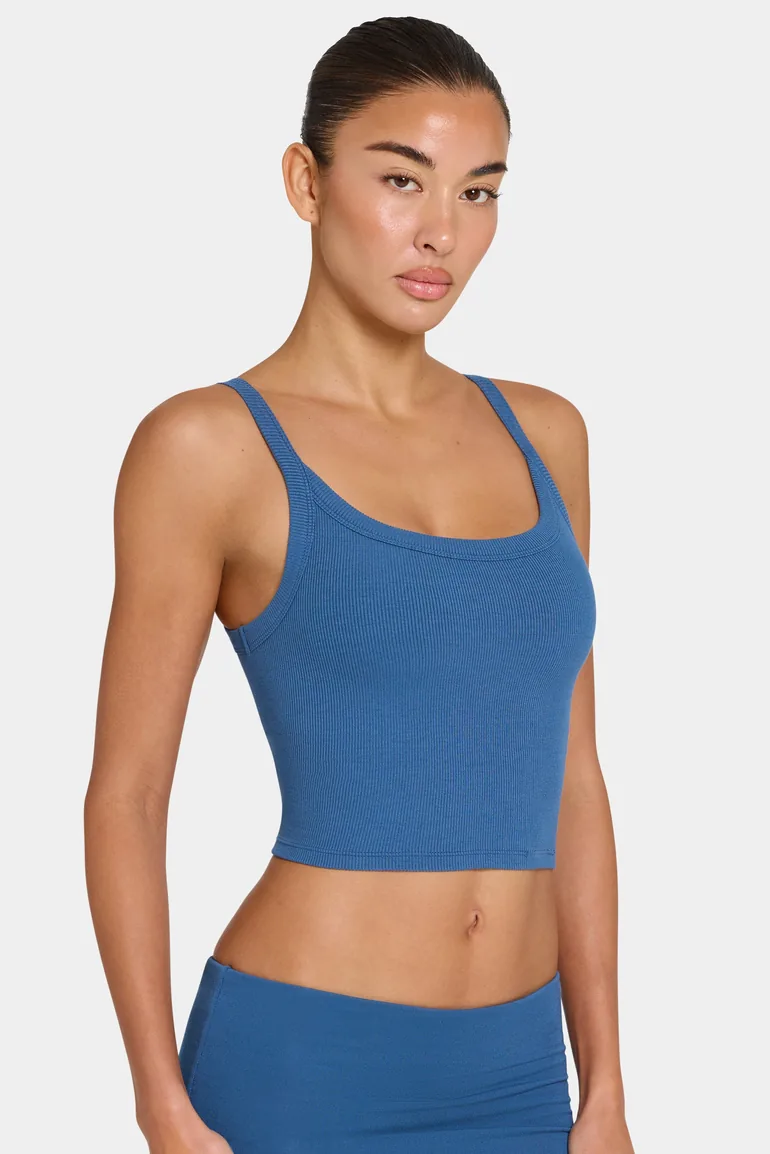ButterCloud™ Built-In Bra Tank Top in Marine - 5