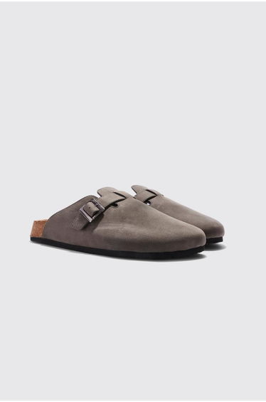Faux Suede Mule - mink