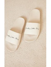 PRETTYLITTLETHING Beige Slogan Slider - 2