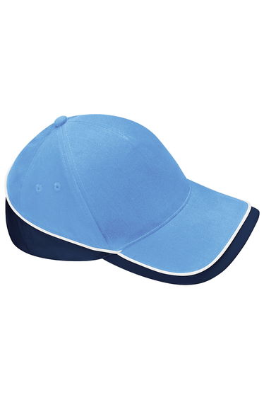 Beechfield Unisex Teamwear Competition Cap Baseball / Headwear - Sky/French Navy
