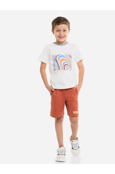 Boys Cotton Round Neck T-Shirt and Shorts Set