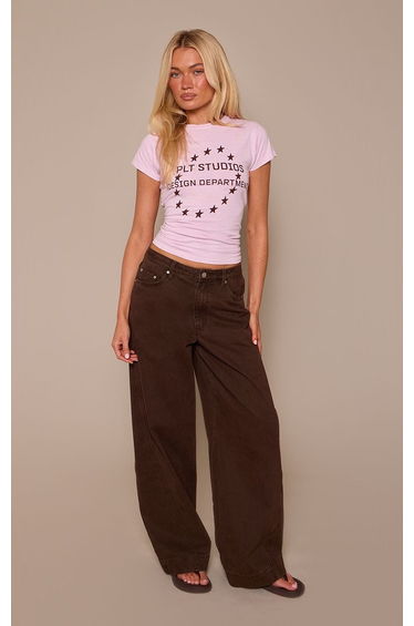 Pink Cotton Studio PLT Graphic Fitted T-Shirt
