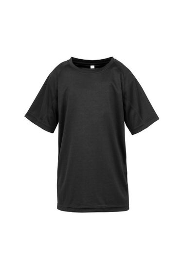 Spiro Impact Childrens/Kids Junior Performance Aircool T-Shirt - Black