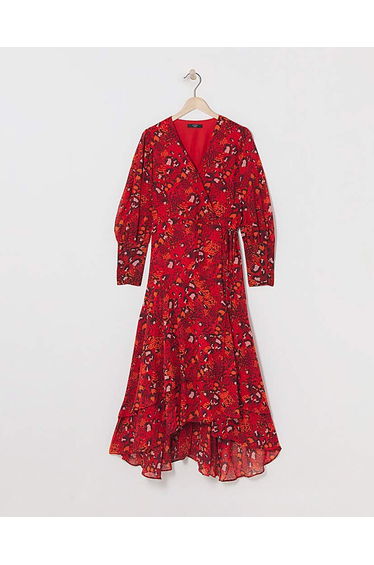 Joanna Hope Printed Wrap Midi Dress
