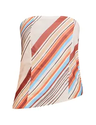 Petite Multi Stripe Bandeau Top - 4