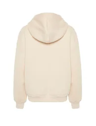 Stones Oversize/Comfortable fit Basic Hood with Zippered Fleece Inside Knitted Sweatshirt . - 2