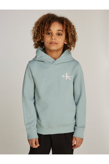 Kids Small Monogram Hoodie in Green