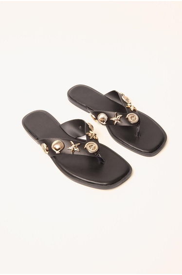Sea Life Embellished Flip Flops