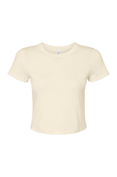 Bella + Canvas Womens/Ladies Baby Micro-Rib T-Shirt - Solid Natural