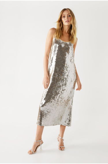 Sequin Cami Midi Dress