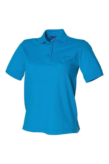 Henbury Womens/Ladies Pique Polo Shirt - Sapphire Blue