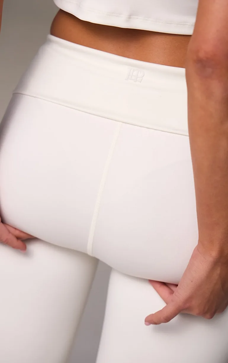 Cream Soft Cotton Yoga Pant - 2