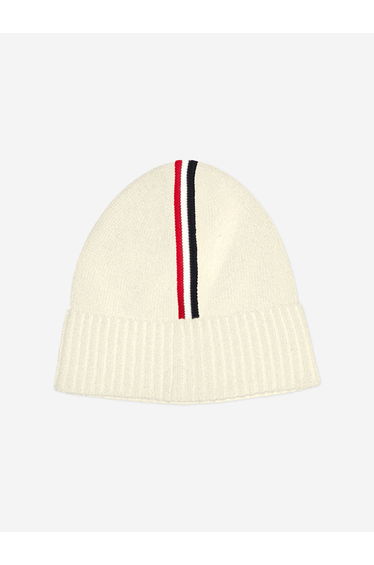 Kids Logo Beanie Hat in Ivory