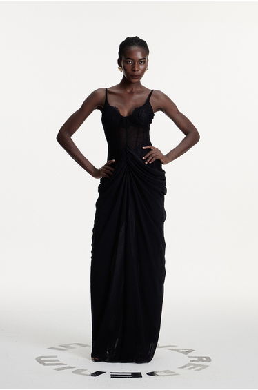 Constance Lace Ruch Maxi Dress