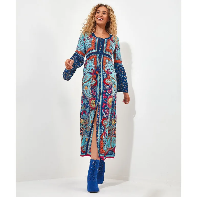 Remarkable Printed Boho Dress - 1