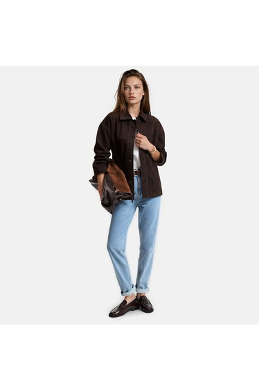 Suede Buttoned Jacket