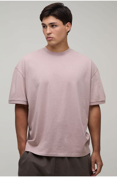 Essential Washed Oversized T-Shirt - mauve